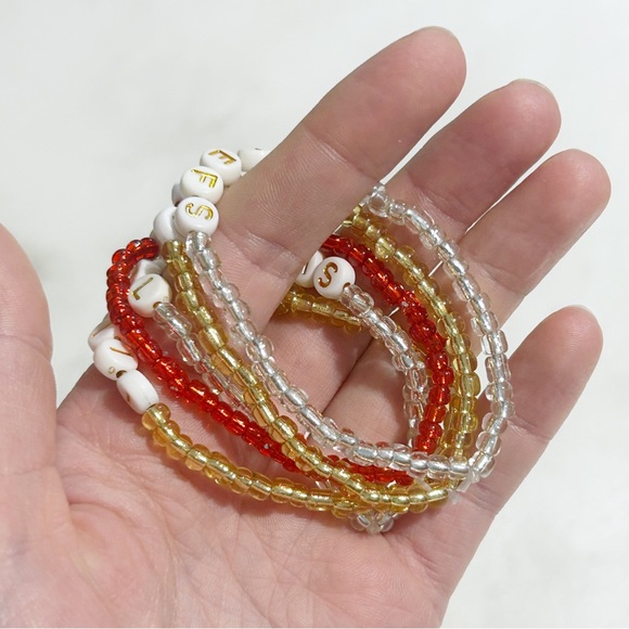 5 Chiefs Taylor Swift Friendship Bracelets 87 Travis Kelce TNT Kansas City Red - Picture 5 of 5
